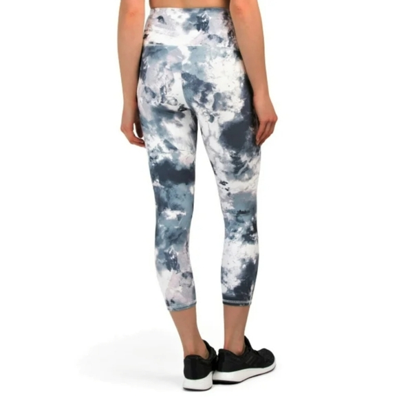 Balance Collection Pants - Balance Collection L High Rise Super Dry Watercolor Capri Green White 2098-X